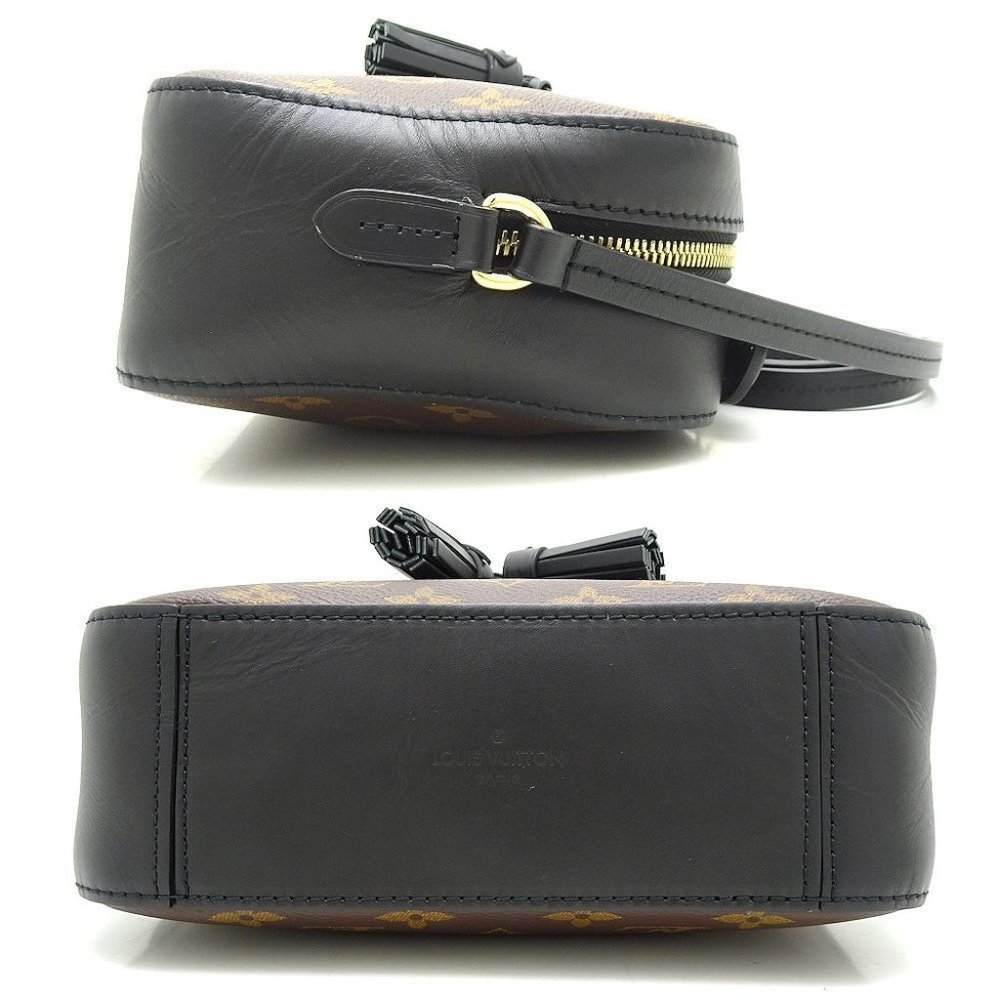 Saintonge Monogram Canvas Black Shoulder Bag - Picture 2 of 8